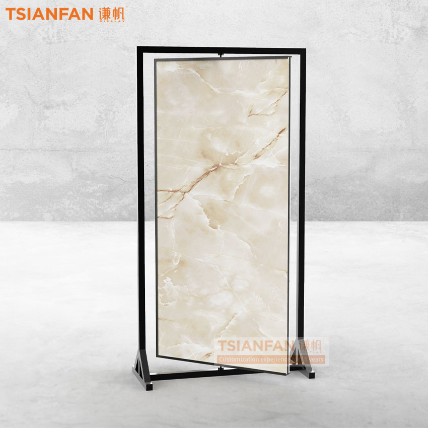 Factory Customize large creamic tile marble slab display stand rotating display stand rack