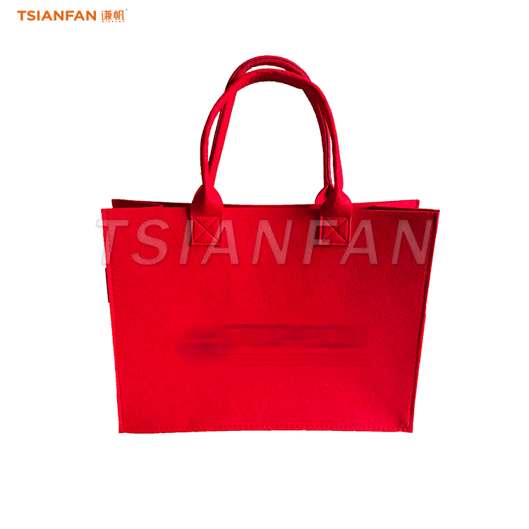 Flannel handbag red customized model