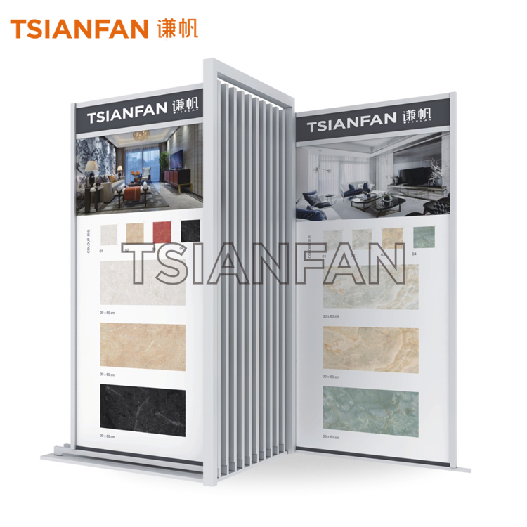 Large Ceramic Tile Sliding Display Rack,Granite Display Rack CT929