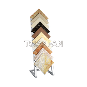 Fishbone Tile Quartz Stone Floor Display Rack CE003