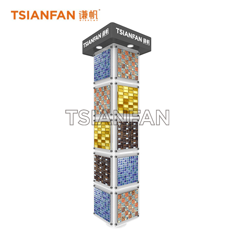 Wholesale mosaic Panel rotating display Holder Collection stand rack Factory mz2005