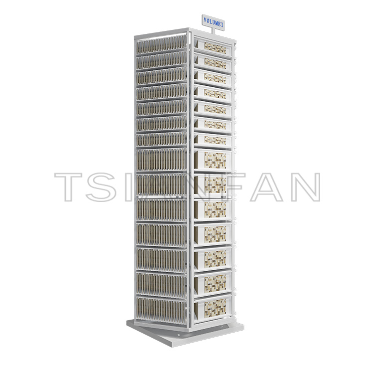 Rotating Mosaic porcelain panel display column-ML014