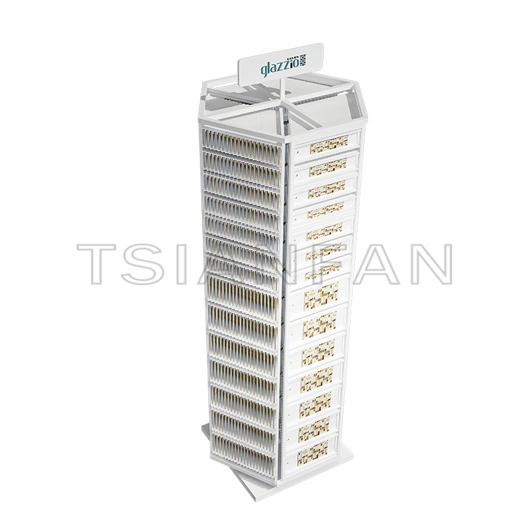 Rotating Mosaic porcelain panel display column-ML014