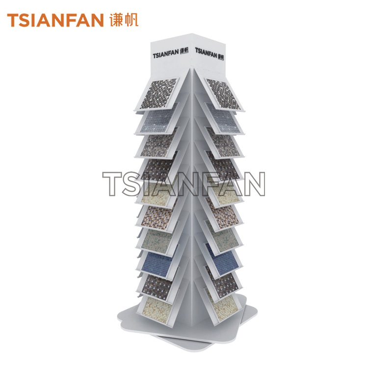 Waterfall Tile Display Stand Metal Design Display Stand-MZ2083