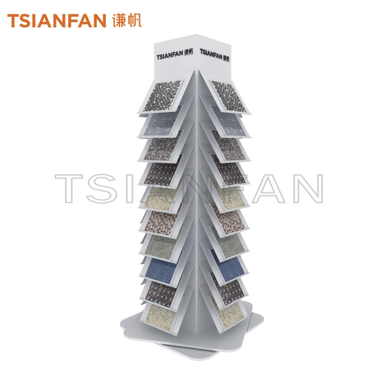 Waterfall Tile Display Stand Metal Design Display Stand-MZ2083