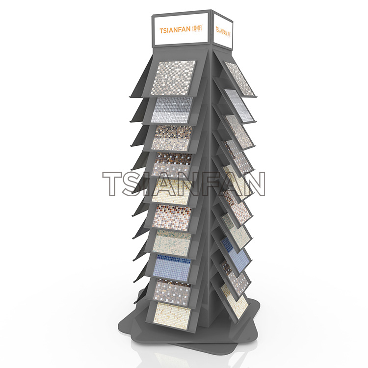 Waterfall Tile Display Stand Metal Design Display Stand-MZ2083