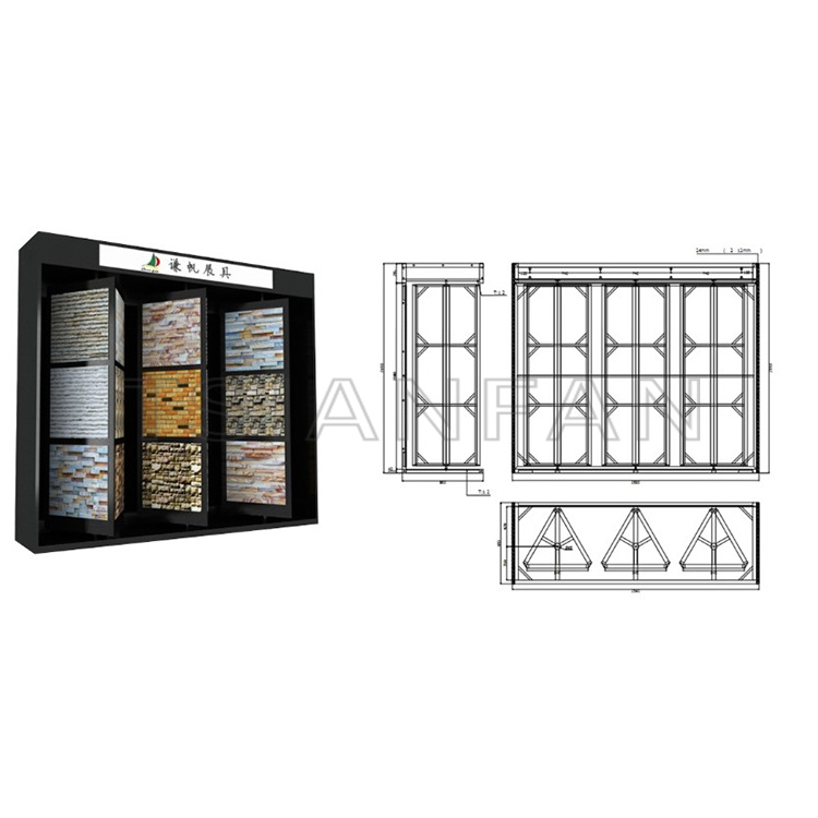 rotating mosaic tile showroom display stand MZ2056