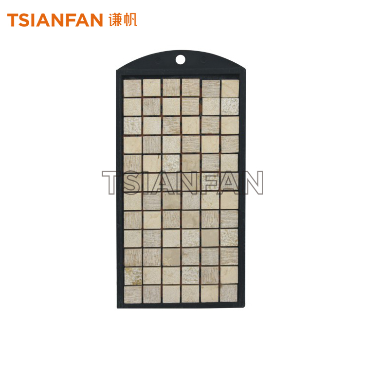 New design mosaic quartzite ceramic stone sample display board Plastic custom display PS047