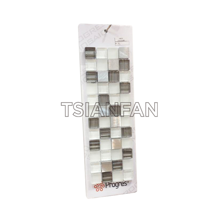 High quality hanging cardboard display board Mosaic tile creamic stone sample display PZ056