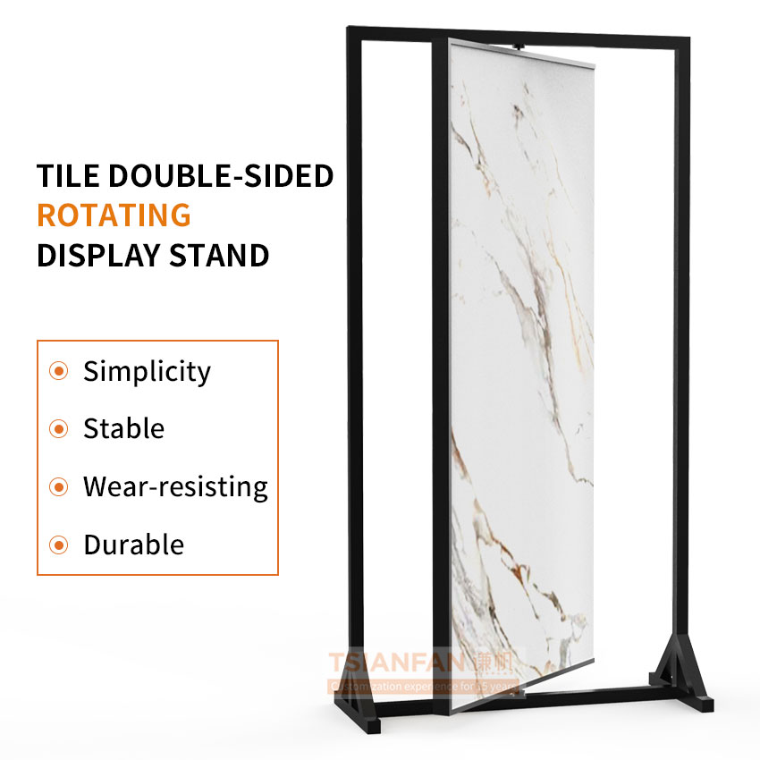 Factory Customize large creamic tile marble slab display stand rotating display stand rack
