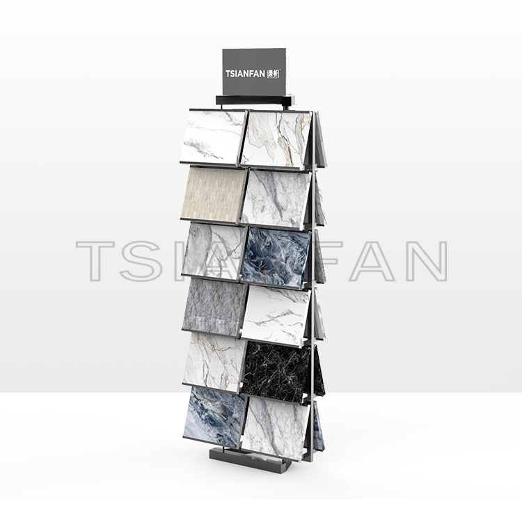 Showroom Steel Stone Standing rack marble quartzite granite tile Metal Floor Stand  srl597