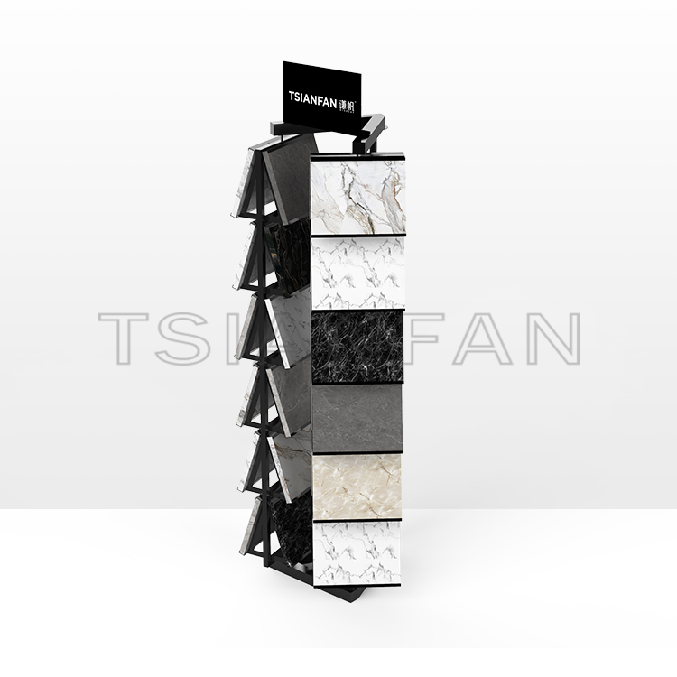 Showroom Steel Stone Standing rack marble quartzite granite tile Metal Floor Stand  srl597