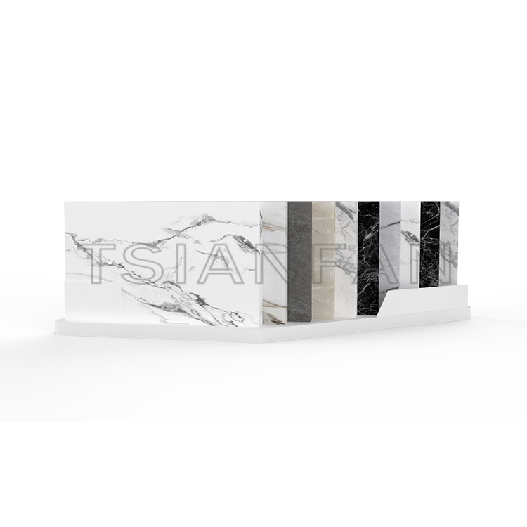 Hot Sale high-quality metal Customize Quartz marble tabletop display stand countertop display rack srt712