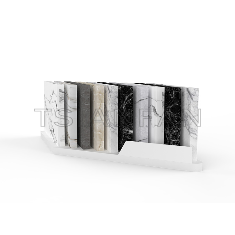 Hot Sale high-quality metal Customize Quartz marble tabletop display stand countertop display rack srt712