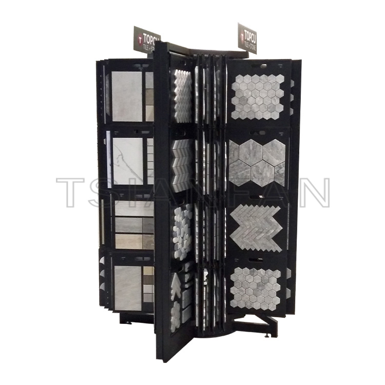 Exhibition Hall mosaic three-dimensional sample page-turning display rack-mf012