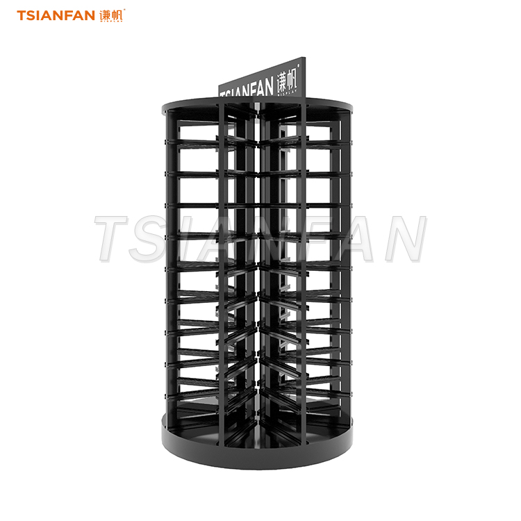 MM017-Silent roller floor-standing decorative tile rack rotating rack