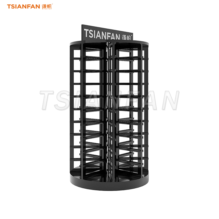 MM017-Silent roller floor-standing decorative tile rack rotating rack