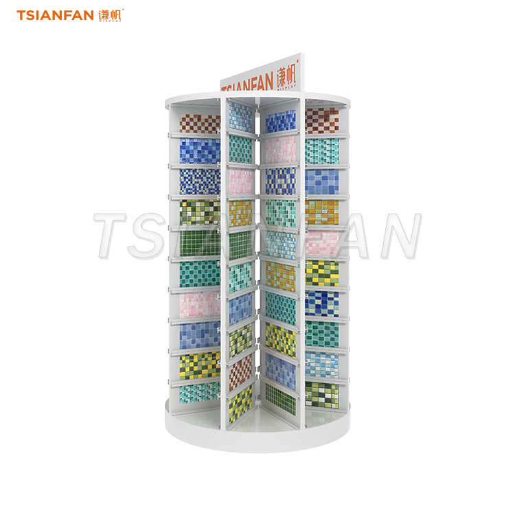 MM017-1-Mosaic floor support rotary floor support tile display