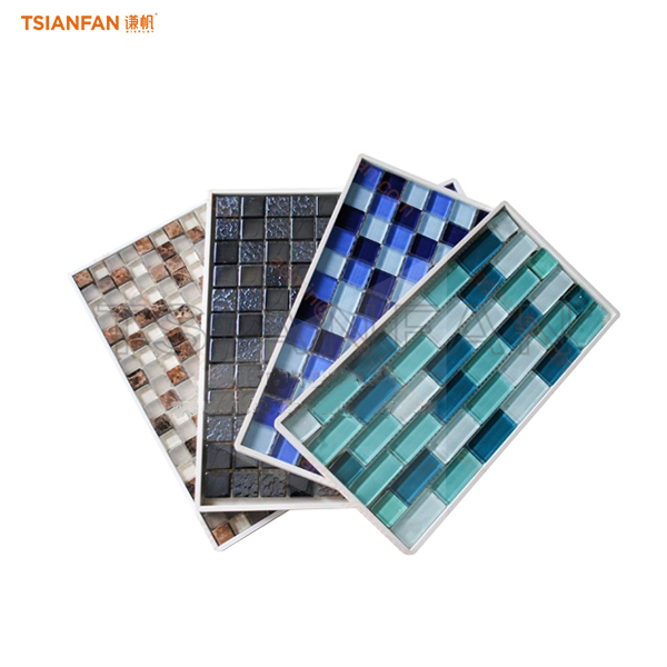 Custom Mosaic tile display board White plastic display board