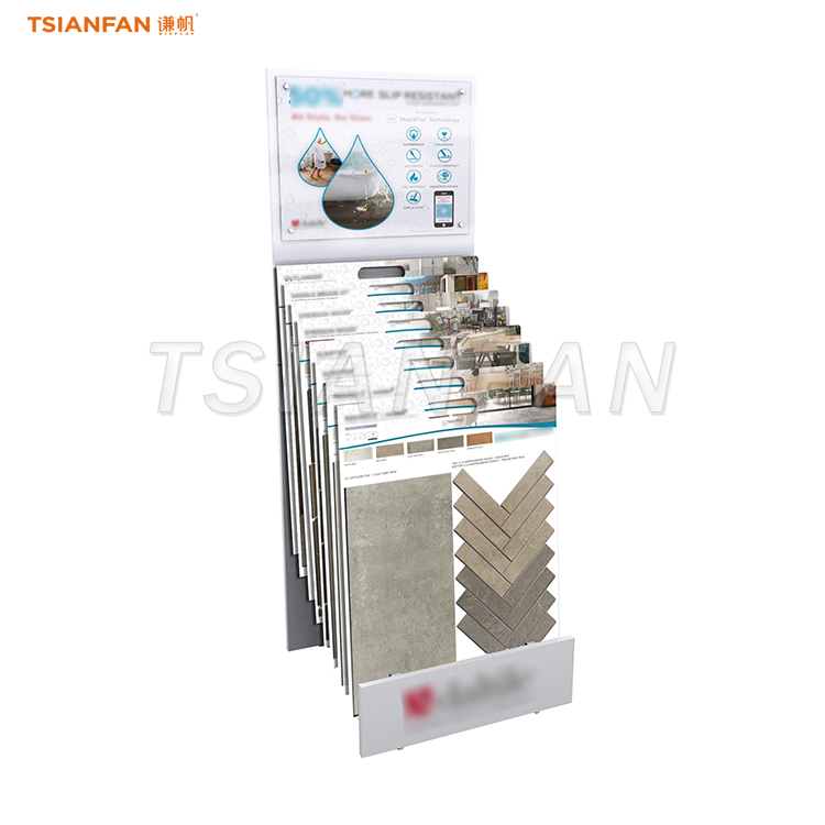 Mosaic display board boutique display interspersed display table