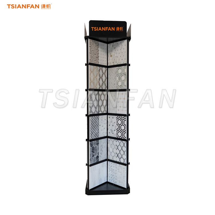 rotating mosaic display tower mosaic floor stand