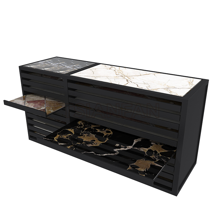 Black Tile Drawer Display Rack CC916