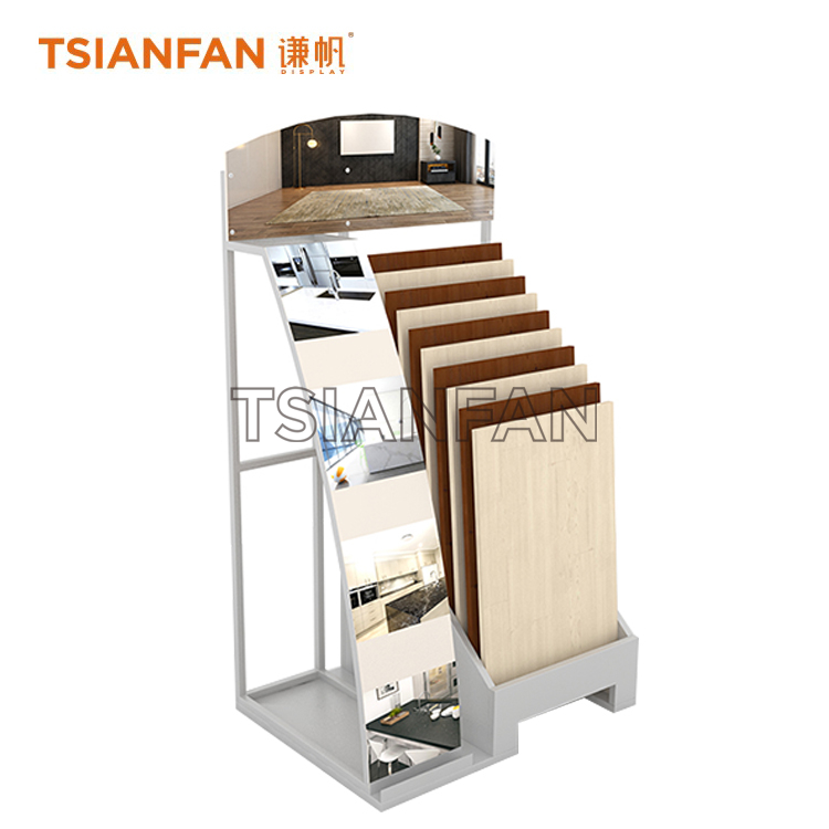 Factory Price Waterfall Ceramic Tile Sample Metal Display Rack Wholesale CE922