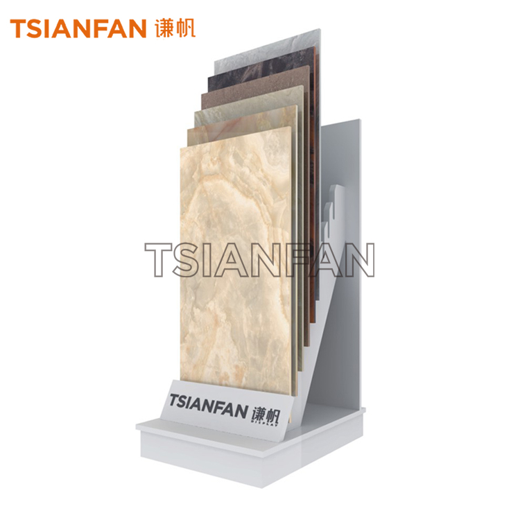 White Tile Wood Floor Metal Simple Display Rack For Sale CE977