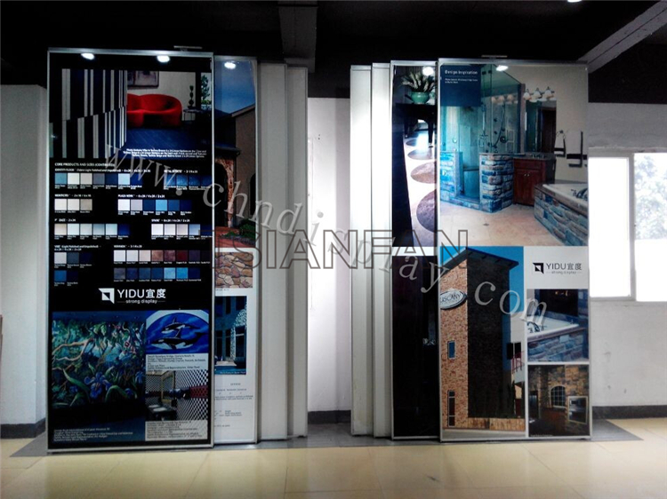 Stainless Steel Floor Tile Showroom Display Rack CT032