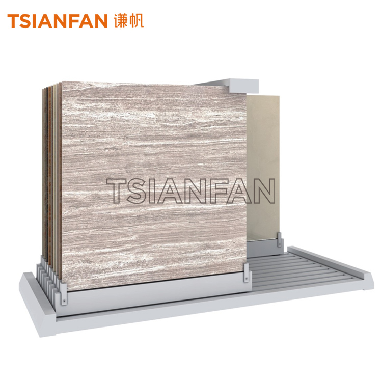 Quartz Stone Granite Vertical Sliding Display Rack CT906