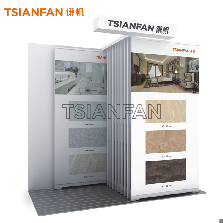 Large Ceramic Tile Sliding Display Rack Tile Display Design Ideas CT914