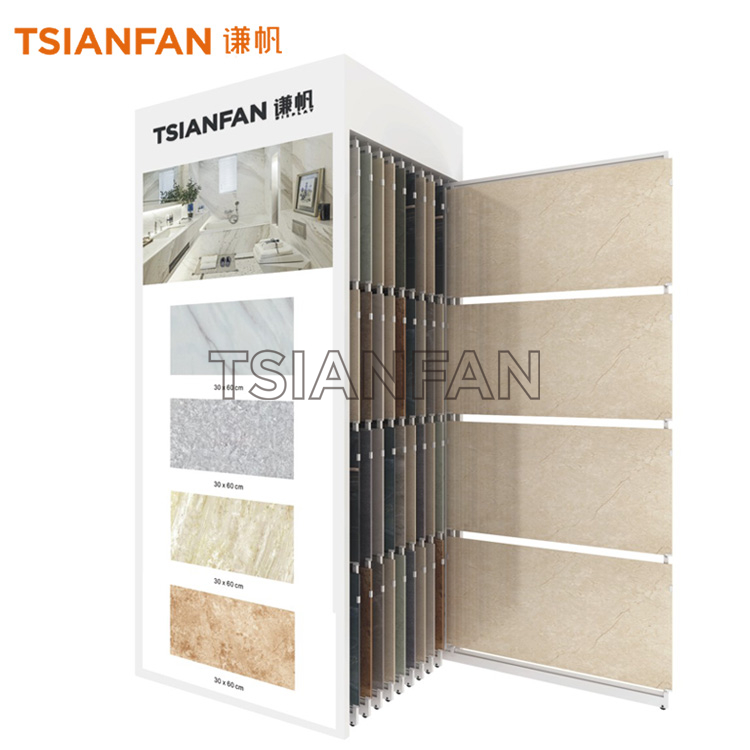 Ceramic Tile Granite Sliding Display Rack Tile Cabinet Display CT924