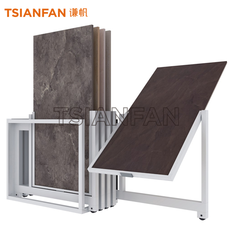 360-degree Flip Sliding Ceramic Tile Display Rack CT933