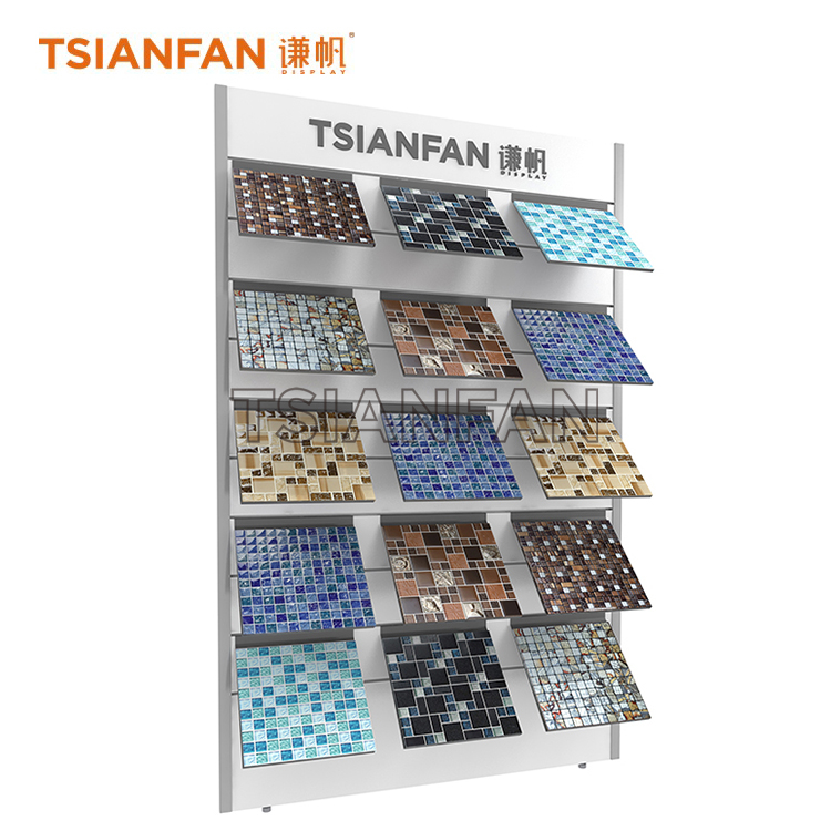 Exhibition Hall Waterfall Mosaic Tile Display Stand ML001