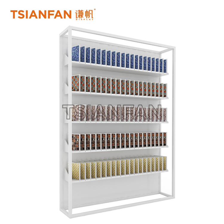 Custom Mosaic Tile Sample Display Cabinet Rack ML916